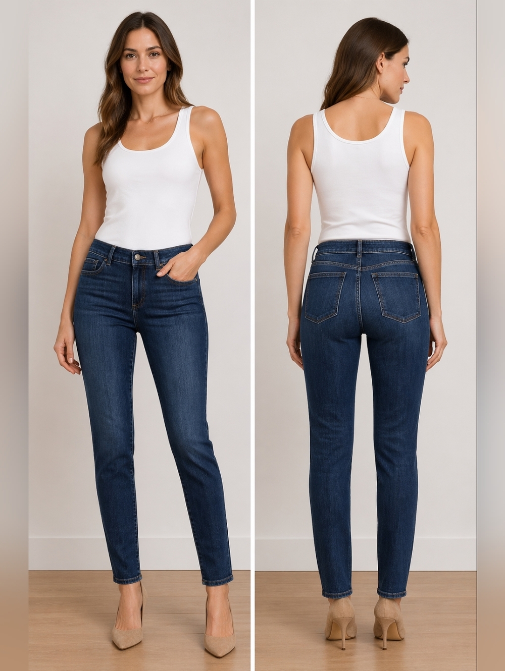 DL1961 Amanda Jeans Dark Wash Slim Straight Mid Rise Denim 27